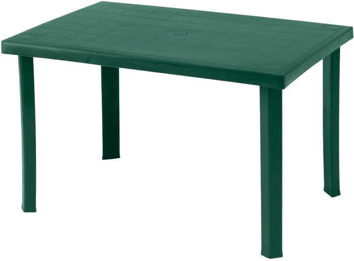 TAVOLO PLASTICA RETTANGOLARE VERDE 120X70