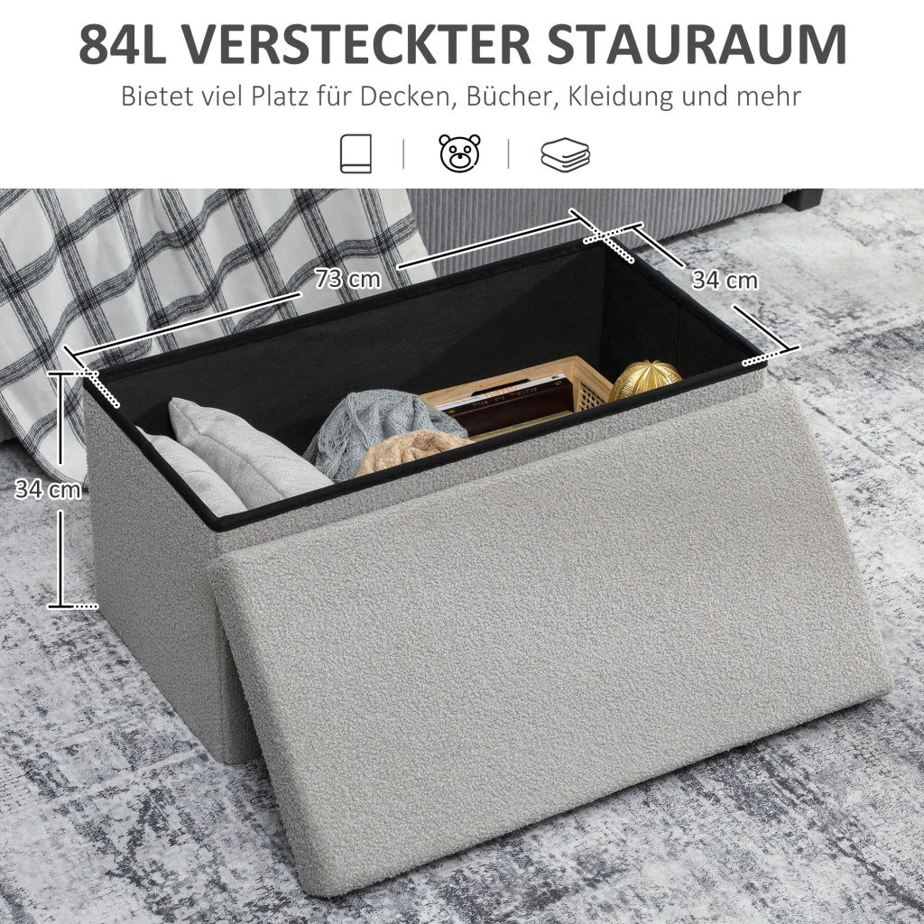 Pouf con contenitore ¨C zephmum ¨C grigio chiaro