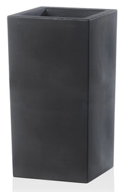 Vaso 40x40x80cm in Resina Tulli Schio Cubo Alto Essential 80 Antracite