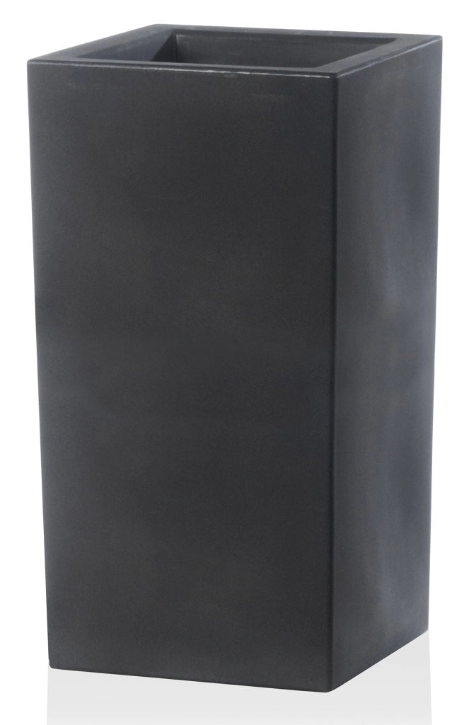 Vaso 40x40x80cm in Resina Tulli Schio Cubo Alto Essential 80 Antracite