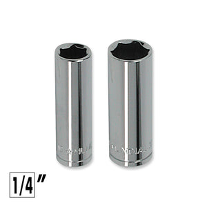 CHIAVE A BUSSOLA LUNGA ATTACCO 1/4" PROFILO ESAGONALE 8mm MUNDIAL 1402.080