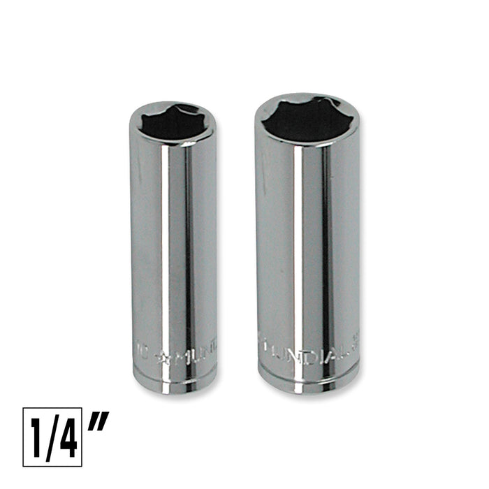 CHIAVE A BUSSOLA LUNGA ATTACCO 1/4" PROFILO ESAGONALE 8mm MUNDIAL 1402.080