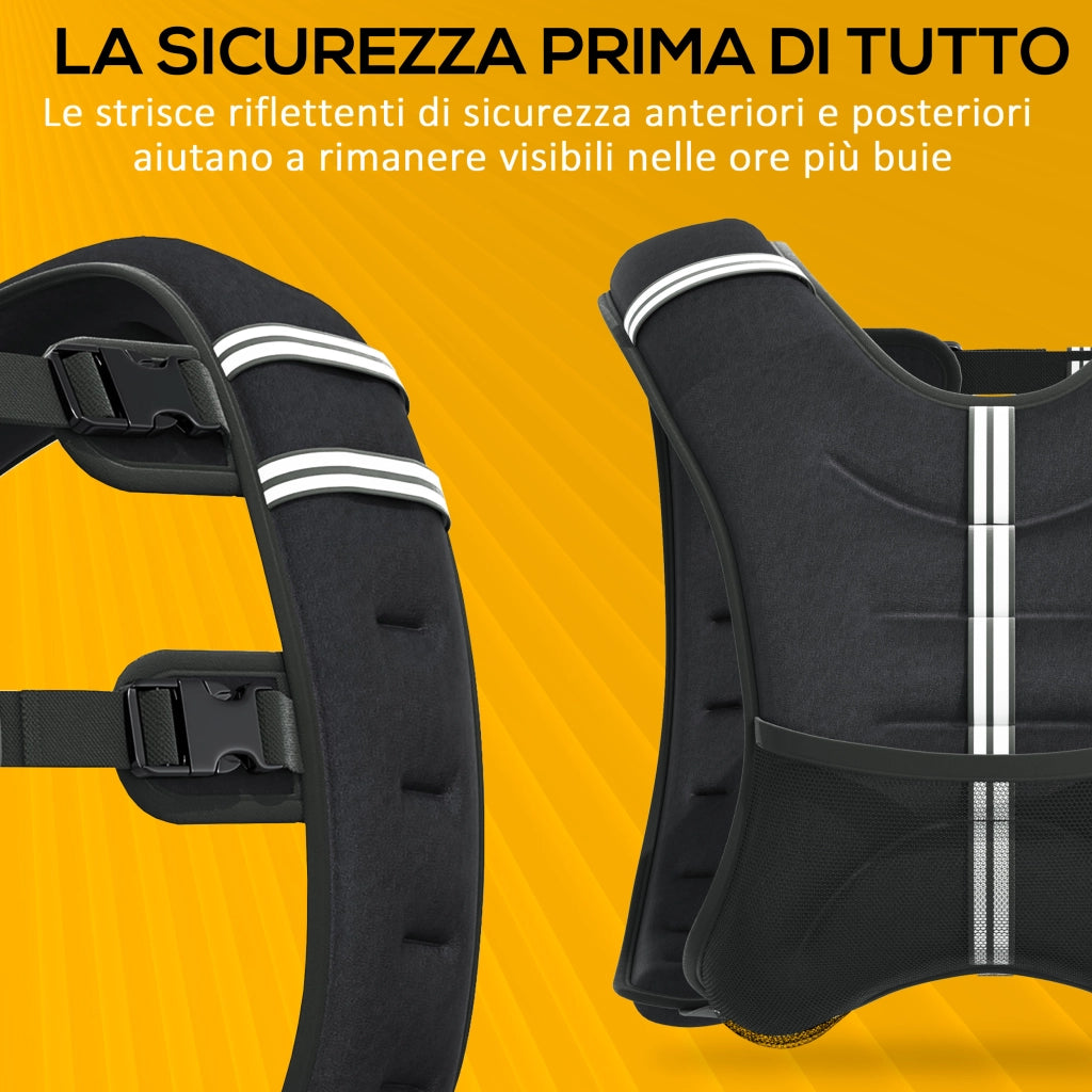 Giubbotto Zavorrato 5kg ¨C zephmum ¨C Nero, Tessuto Oxford, 40x35 cm