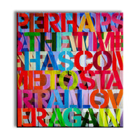 Alphabet -  Quadro Canvas Contemporaneo su telaio in legno Misura: 80x80 cm