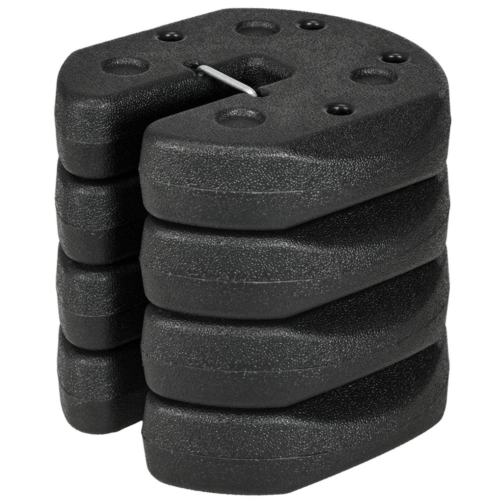 Set 4 Pesi Zavorra Circolari per Gazebo Tendone con Picchetti Rinforzo e Corda Trasporto HDPE ¨C Xylo