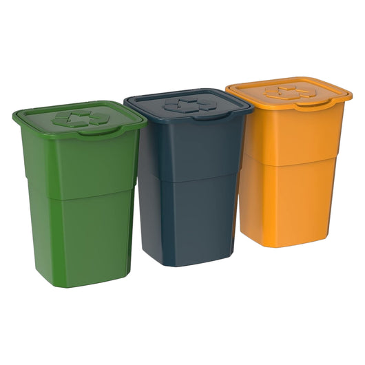 SET 3 PATTUMIERE RACCOLTA DIFFERENZIATA DEA HOME COLORATE