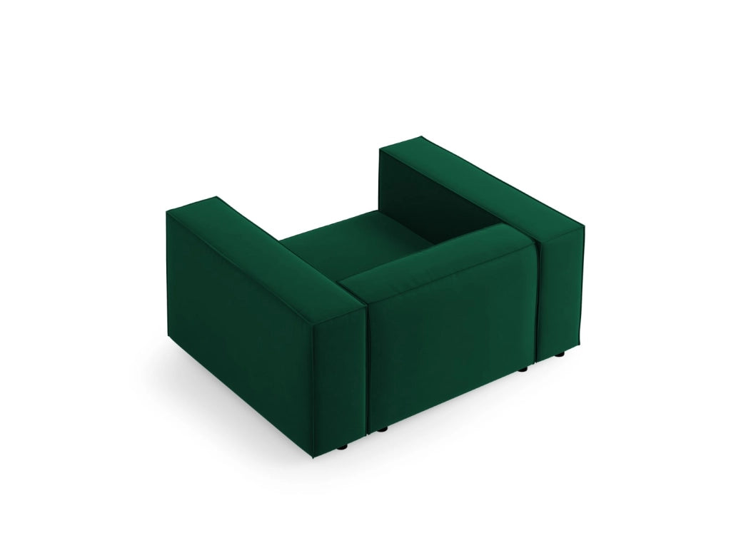 Cosmopolitan Design - Poltrona "Arendal" in velluto verde bottiglia 