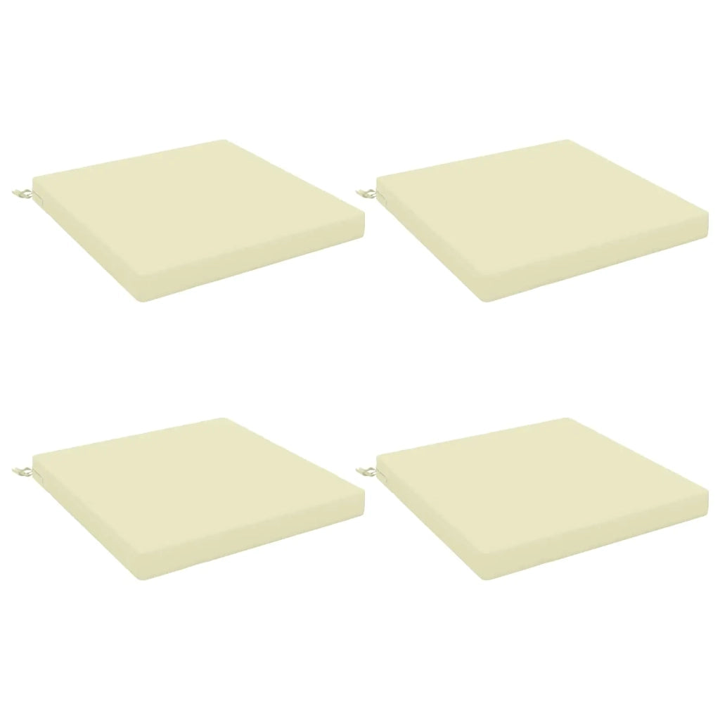 Cuscini per Sedia in 4 Pezzi SOEST 4 pz 100% Poliestere Crema 944736