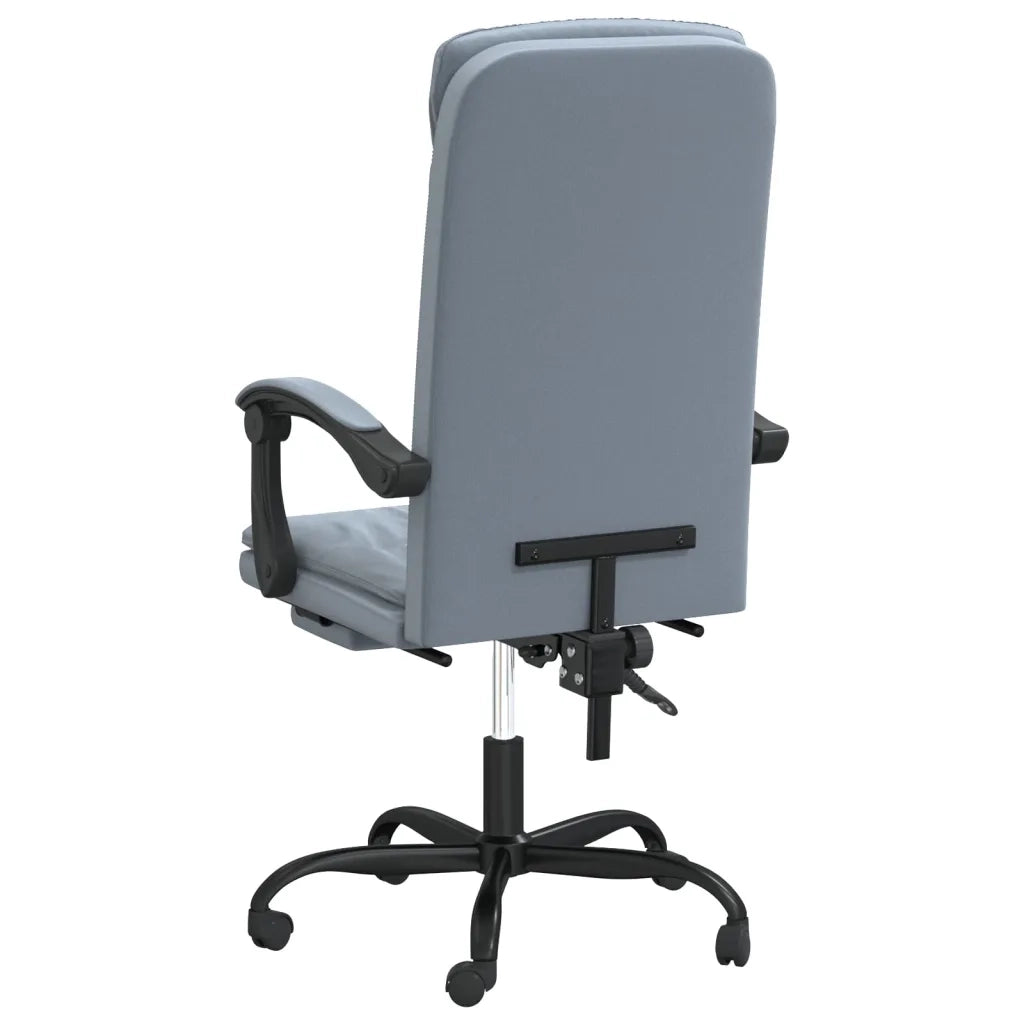 Sedia da Ufficio Reclinabile Grigio Scuro in Velluto 349649