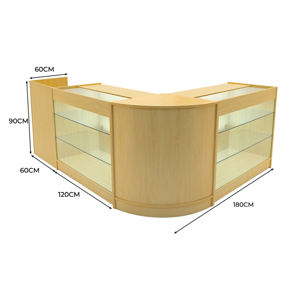 Set Banconi LED Acero Aries K1200 CM60 TB60 Vetrina Negozio con Serratura