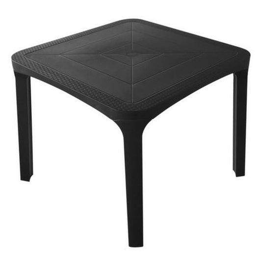 Tavolo Olè in resina effetto rattan - La Dea Sedia Colore: Antracite