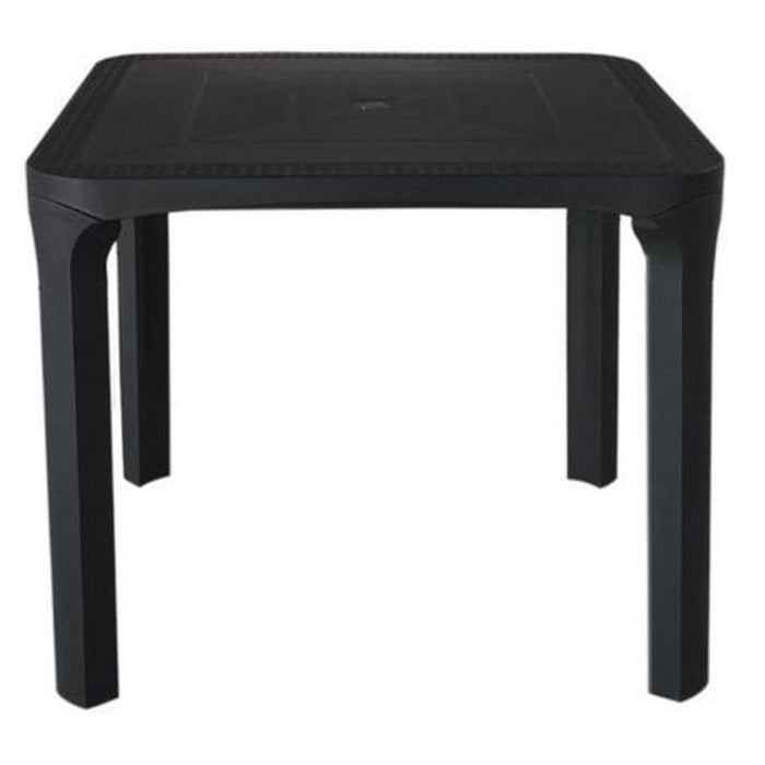 Tavolo Olè in resina effetto rattan - La Dea Sedia Colore: Antracite