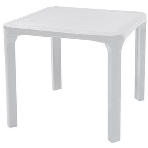 Tavolo Olè in resina effetto rattan - La Dea Sedia Colore: Bianco