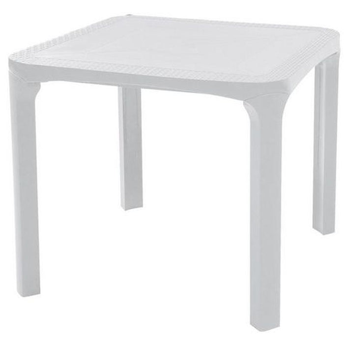 Tavolo Olè in resina effetto rattan - La Dea Sedia Colore: Bianco