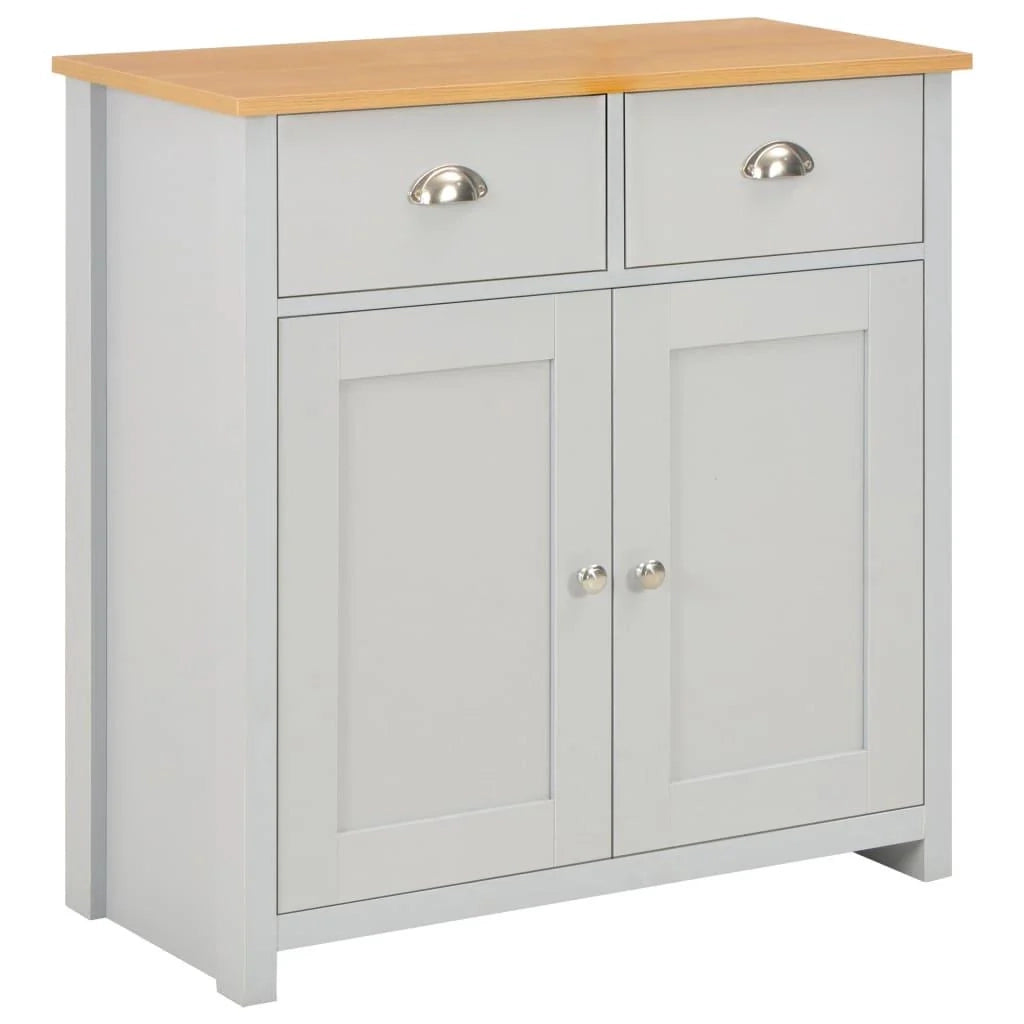 Credenza grigia buffet mobiletto consolle mobile contenitore 79 cm 4402263