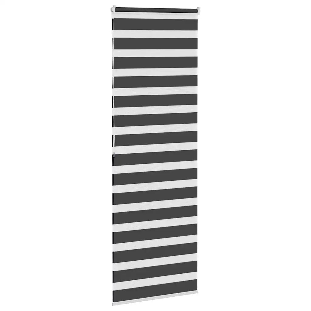 Tenda a Rullo Zebra Nero Larghezza Tessuto 70,9 cm Poliestere 4014256