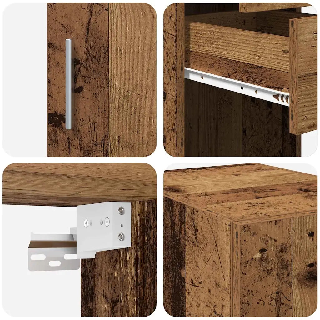 Armadio con cassetto 2 pcs Legno vecchio 30 x 42,5 x 225 cm 3365640