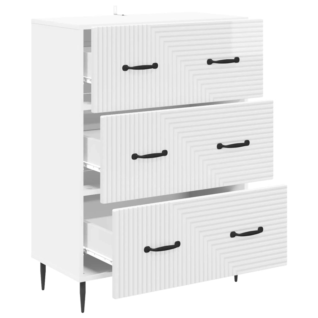 Mobile con Cassetti Bianco Lucido 66 x 34,5 x 89,5 cm