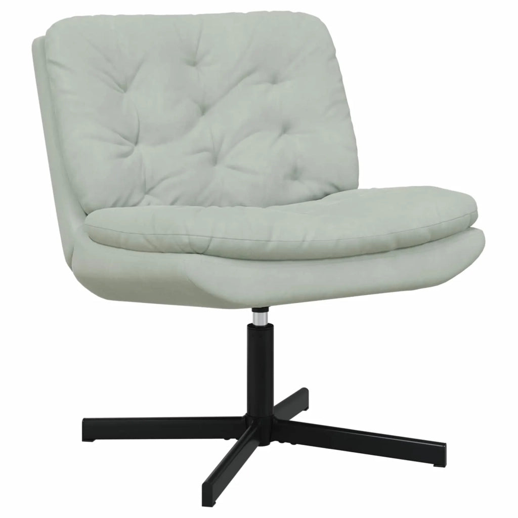 Poltrona Relax con Base-Poltroncina Girevole Grigio chiaro 63 x 75 x 76 cm