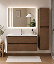 Mobile bagno con lavabo ORIGENBATH IBIZA senza specchio 60x45 cm frassino tea con colonna