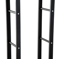 Portalegna Legnaia in Ferro 40x25x100 cm da Interno Max 100Kg  Nero