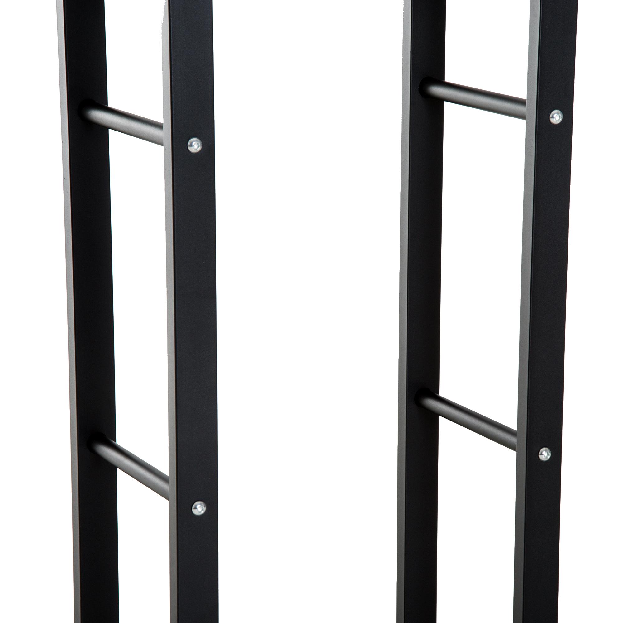 Portalegna Legnaia in Ferro 40x25x100 cm da Interno Max 100Kg  Nero