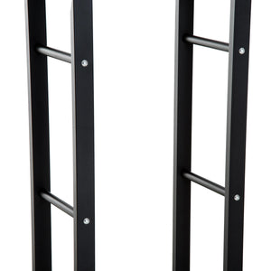 Portalegna Legnaia in Ferro 40x25x100 cm da Interno Max 100Kg  Nero