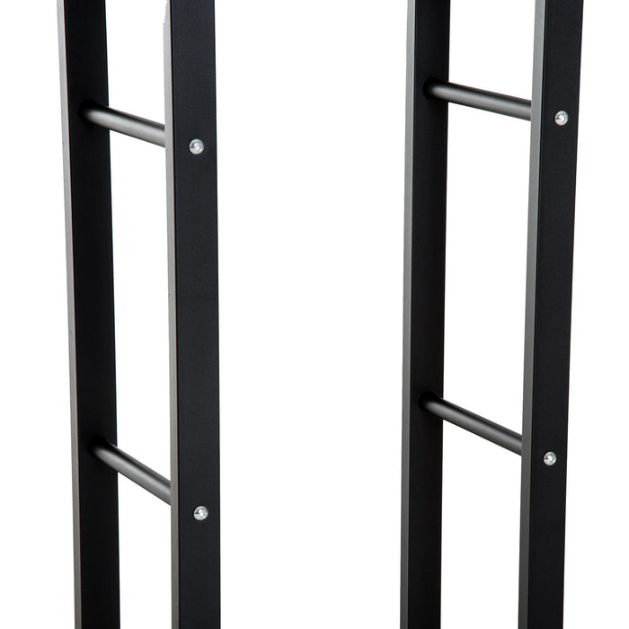 Portalegna Legnaia in Ferro 40x25x100 cm da Interno Max 100Kg  Nero