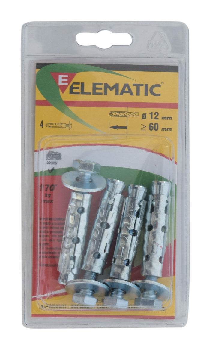 elematic blister tassello le/g6 gancio 2 pz cod:ferx.14051
