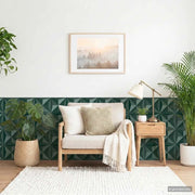 Pannelli da parete 12 pz 50 x 50 cm Verde Origami Schiuma XPS 42046069