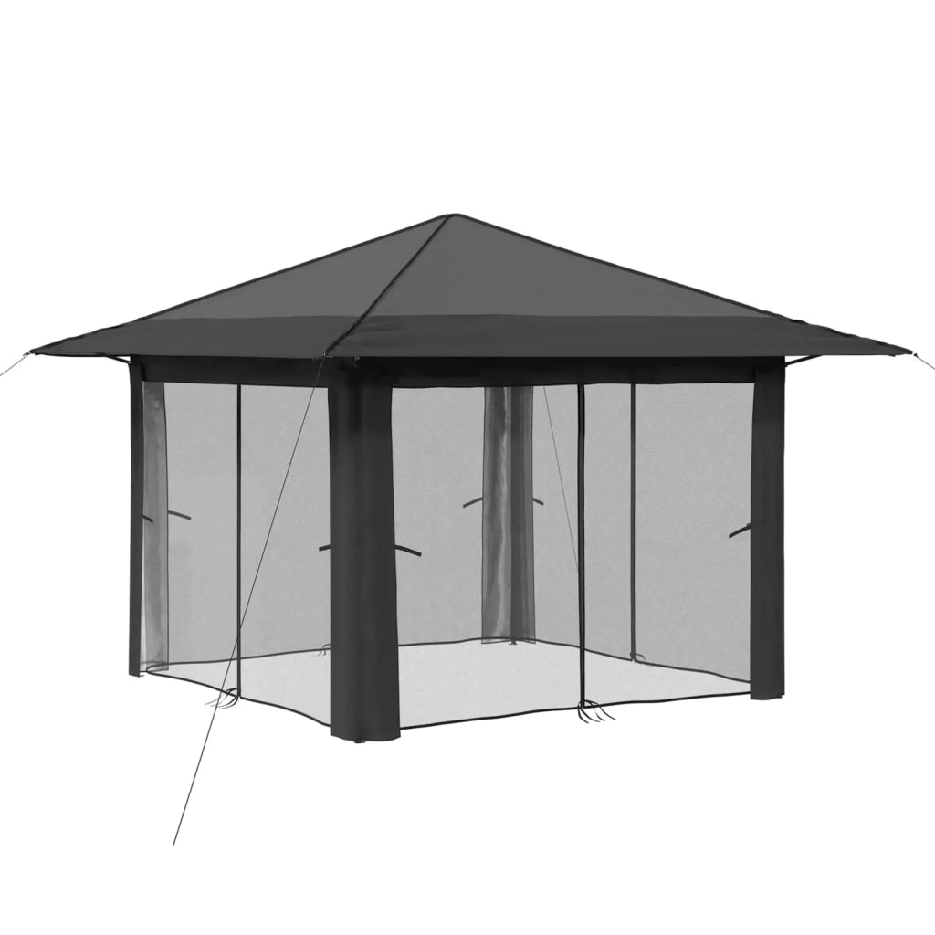 Gazebo con 4 Pareti 3,3 x 3,3 m Grigio chiaro e Antracite 42036814