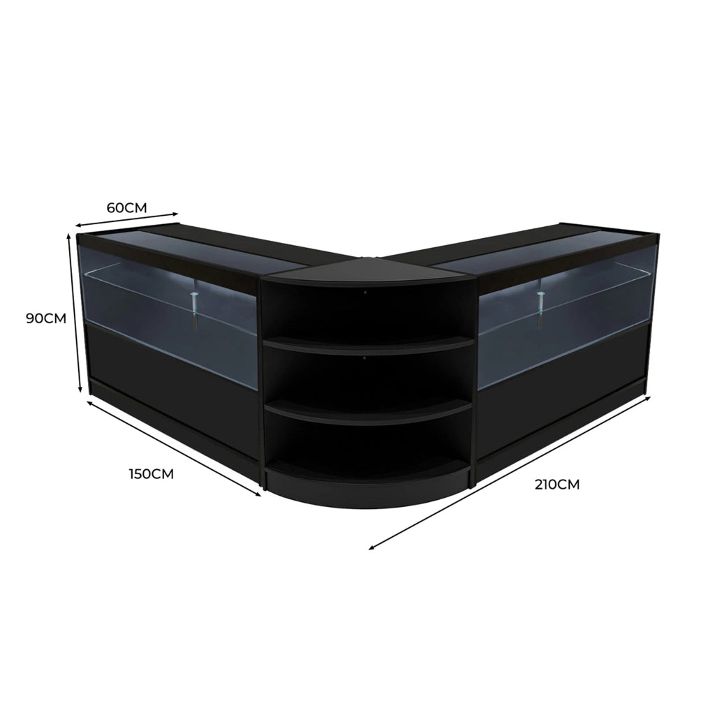 Set Banconi Andromeda LED C1500 x2 e LM60 – Nero, Vetro, Chiavi