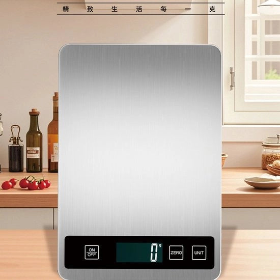 Ponderale da cucina in acciaio inossidabile, 10 kg, bilancia elettronica per alimenti, bilancia da forno, bilancia a grammo