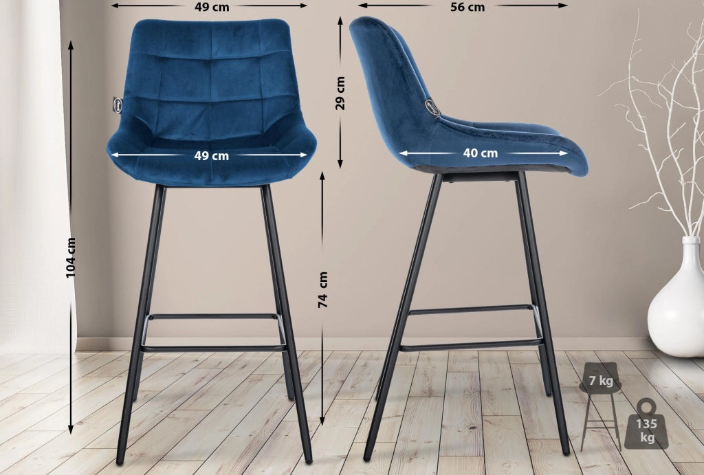 Barhocker Weston Samt