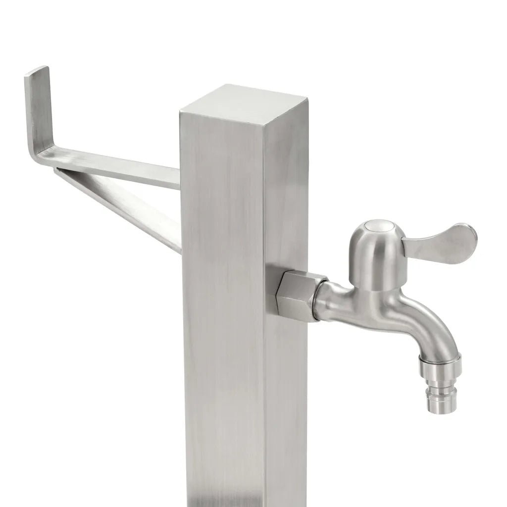 Fontanella a Colonna in Acciaio Inossidabile Quadrata 65 cm 45454