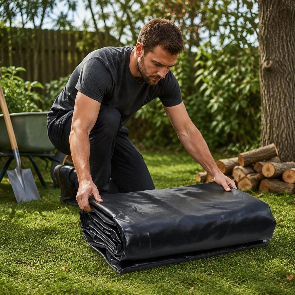 Tarpaulin, Anthracite, 3x4 M, 650 G/square Meter