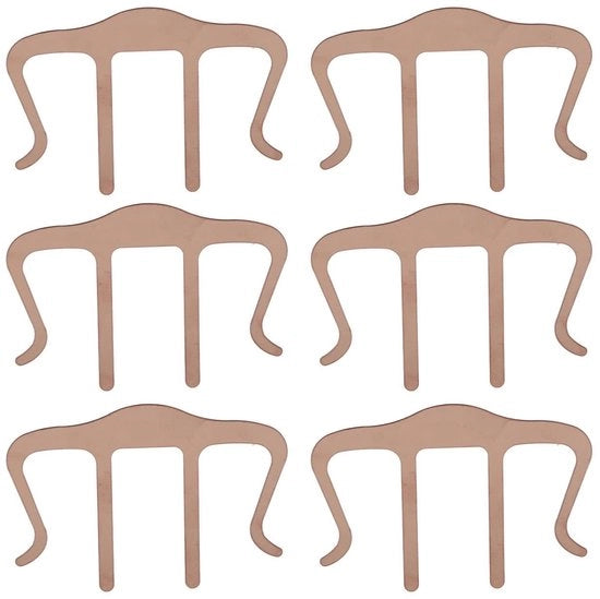 Clip per pagine per musica 6 pezzi - Acciaio inossidabile - Leggero - Colore bronzo - Supporti per pagine - Materiale premium