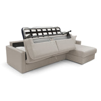 Chris Divano letto angolare 5 posti in tessuto impermeabile T13 288 cm Destro (mat. 160x197) panna