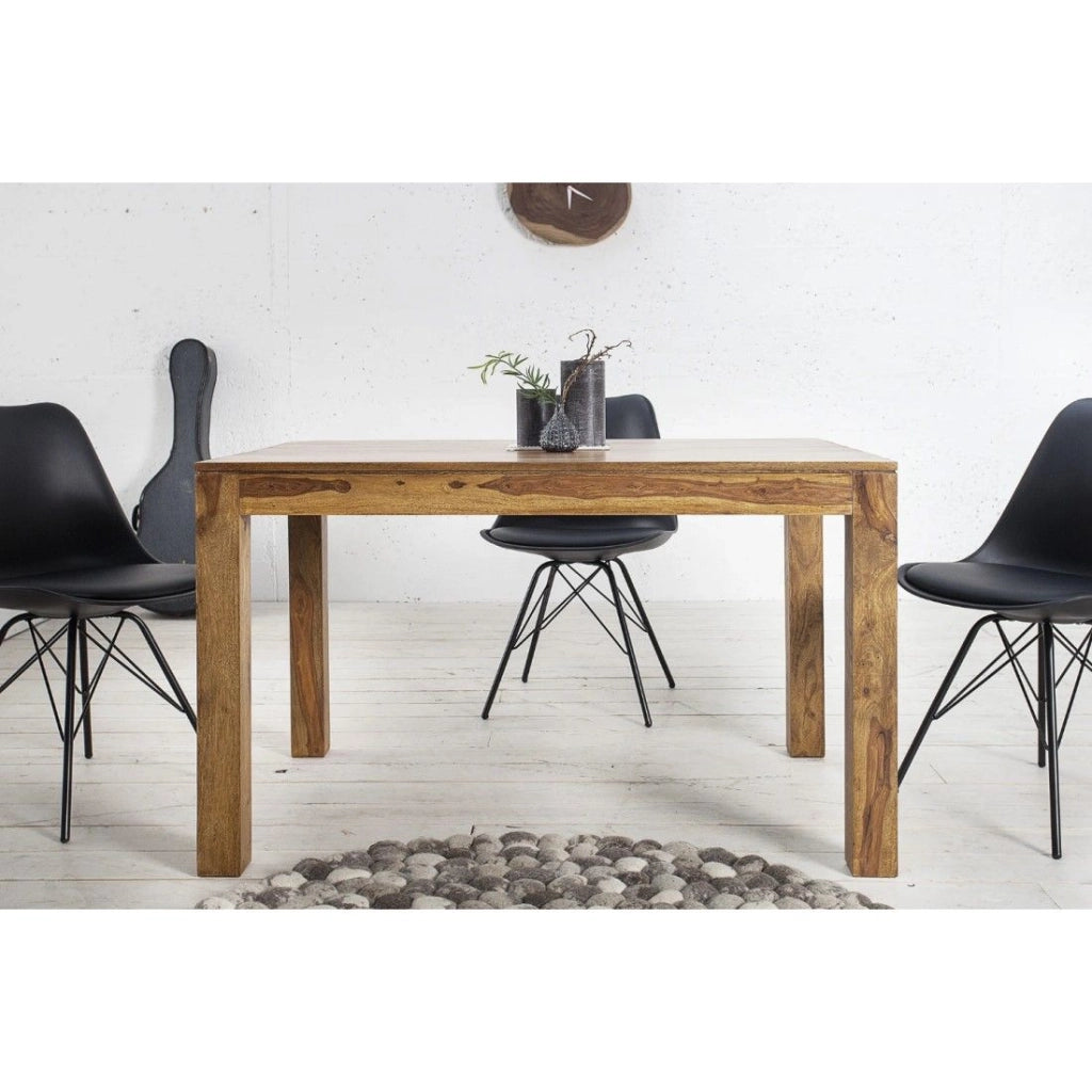 Tavolo da pranzo TAVINA 120–200 cm – Tavolo allungabile in legno massello di Sheesham verniciato
