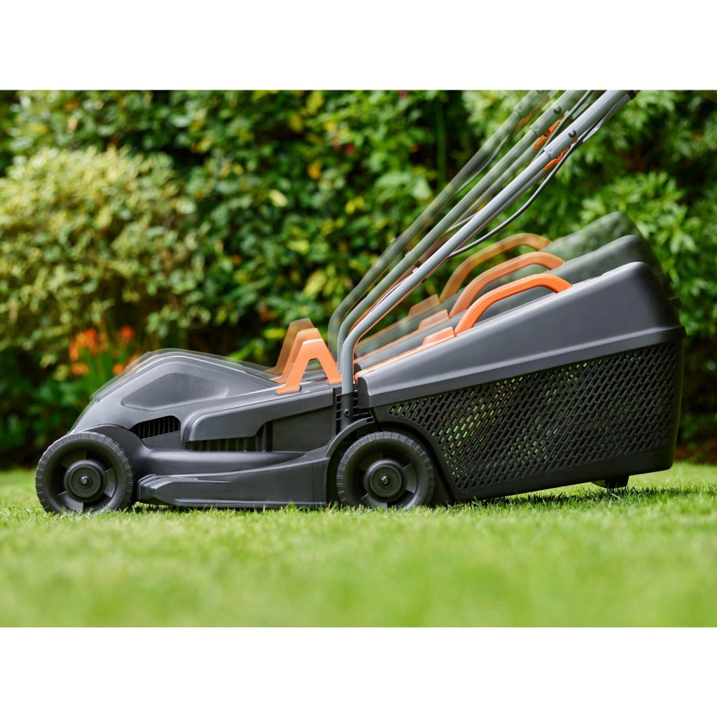 Black & Decker BEMW351-QS tagliaerba Tagliaerba a spinta Nero, Arancione