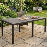 Abbaviva, Tavolo da Esterno 10 Posti Made in Italy, 90x150x72h cm Nero Antracite