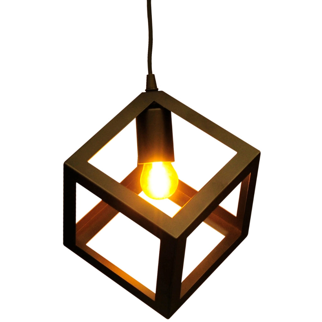 Lampada a sospensione Polux Sweden nera E27 in metallo