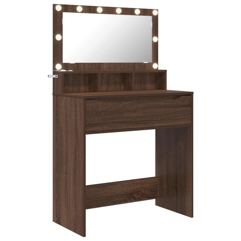Tavoli da Trucco per Camera da Letto Rovere Marrone 888974