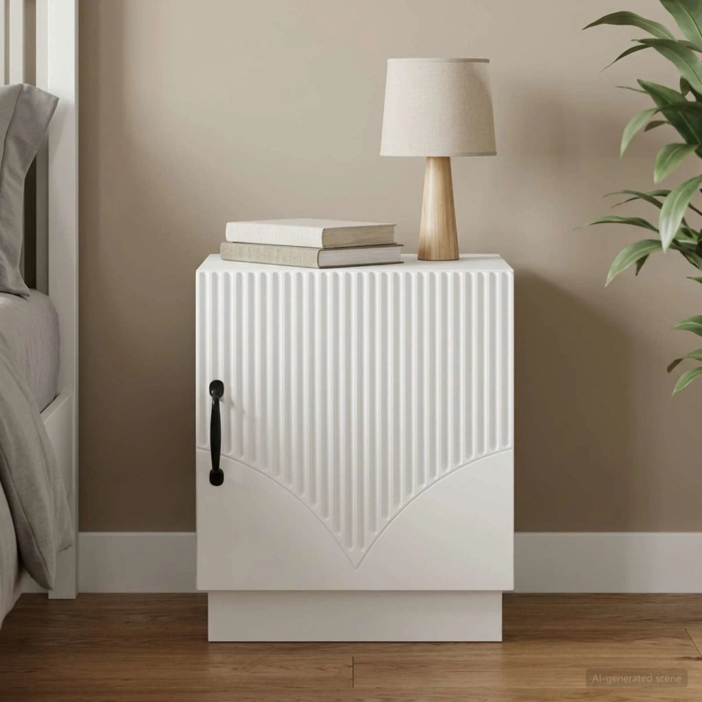 Comodino Bianco 43 x 34,5 x 47 cm Legno ingegnerizzato 895255