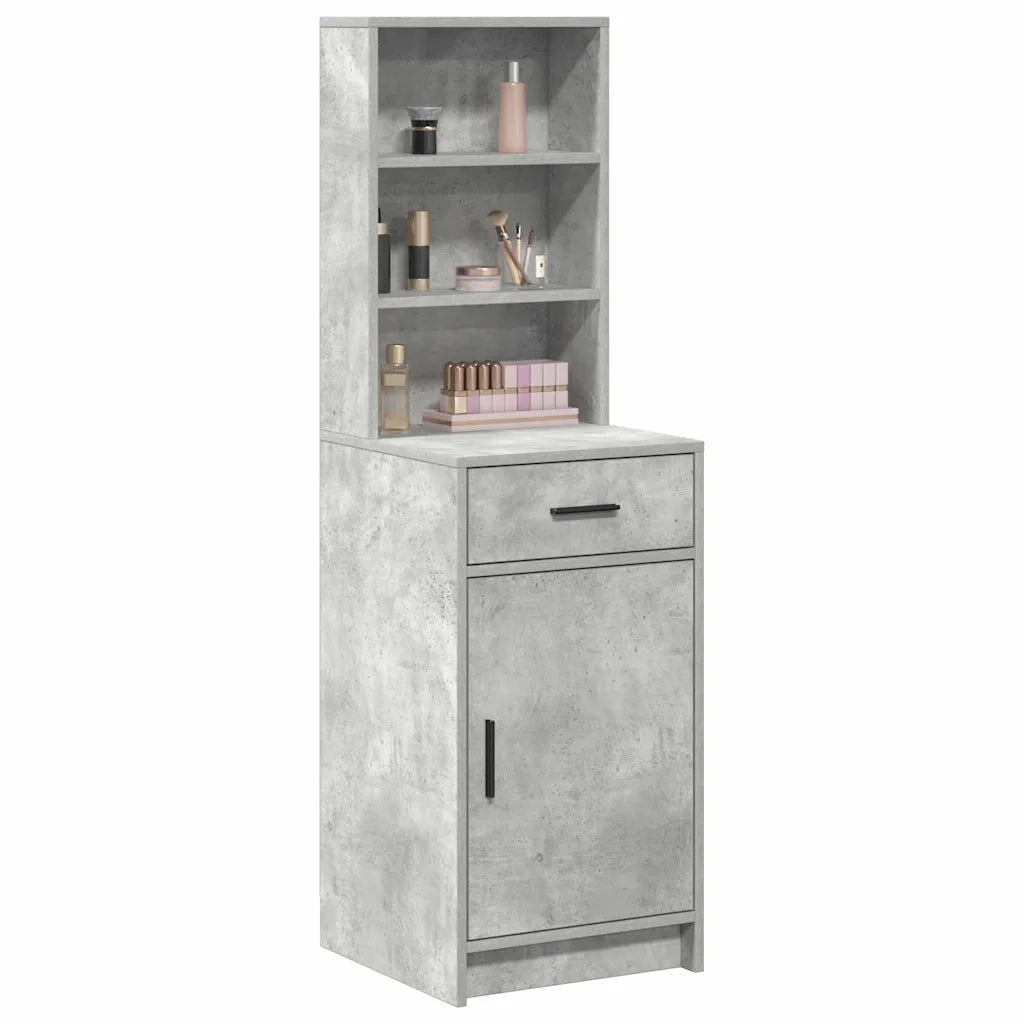 Credenza-Buffet-Armadio da cucina Grigio cemento 40 x 40,5 x 135 cm Legno multistrato