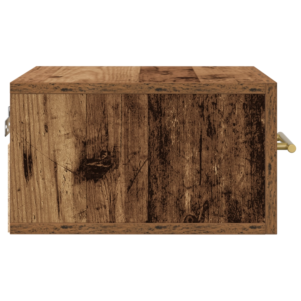 Cabinet da letto a muro in legno vecchio 35x35x20 cm