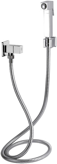 Set doccetta bidet relax sq con doccia quadrata, flessibile, rubinetto e supporto lux