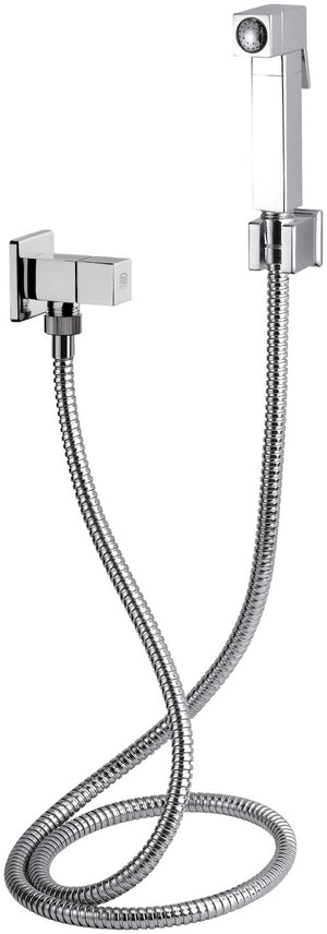 Set doccetta bidet relax sq con doccia quadrata, flessibile, rubinetto e supporto lux