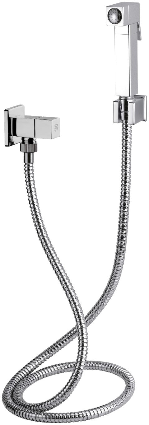 Set doccetta bidet relax sq con doccia quadrata, flessibile, rubinetto e supporto lux