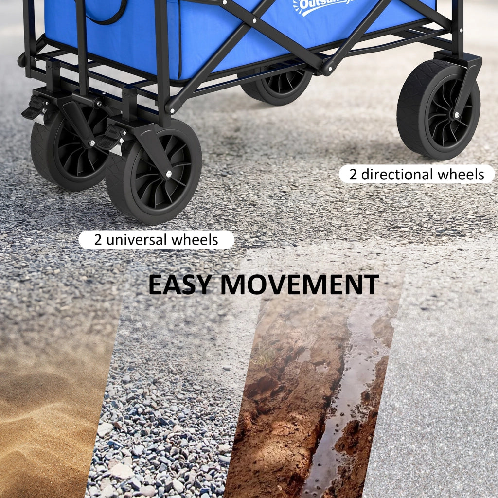 Carrello Pieghevole ¨C zephmum ¨C Blu, Polipropilene, 60x40x80 cm